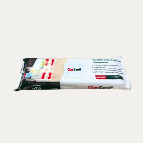 Set Mop Click & Clean + Șervețele Umede cu Bicarbonat (50 buc) – ClarSanit, parfum Lemon - imagine 6