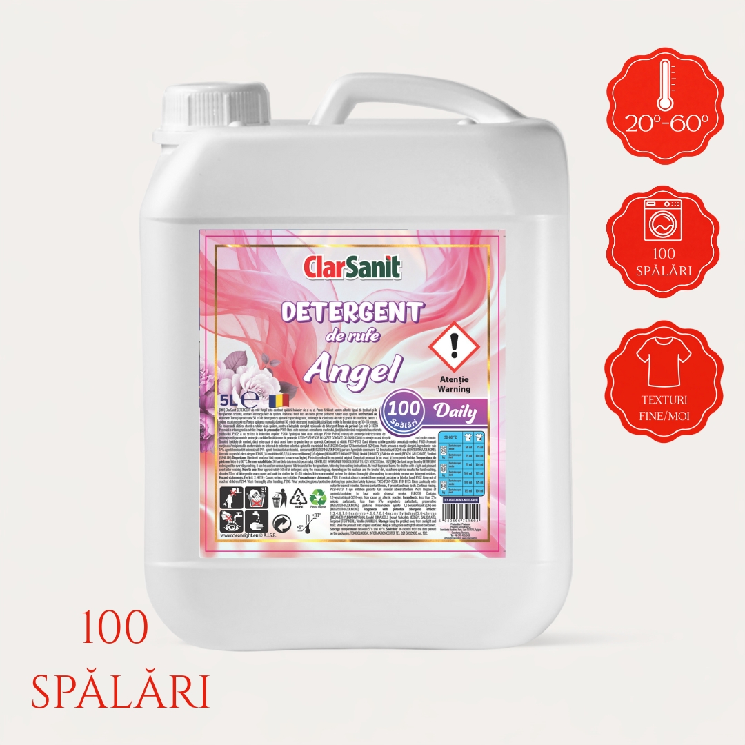 Detergent lichid ClarSanit Angel Daily 5 L – 100 spălări